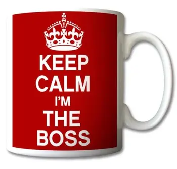 

Keep Calm and Carry on I'm The BOSS Mug Cup Gift