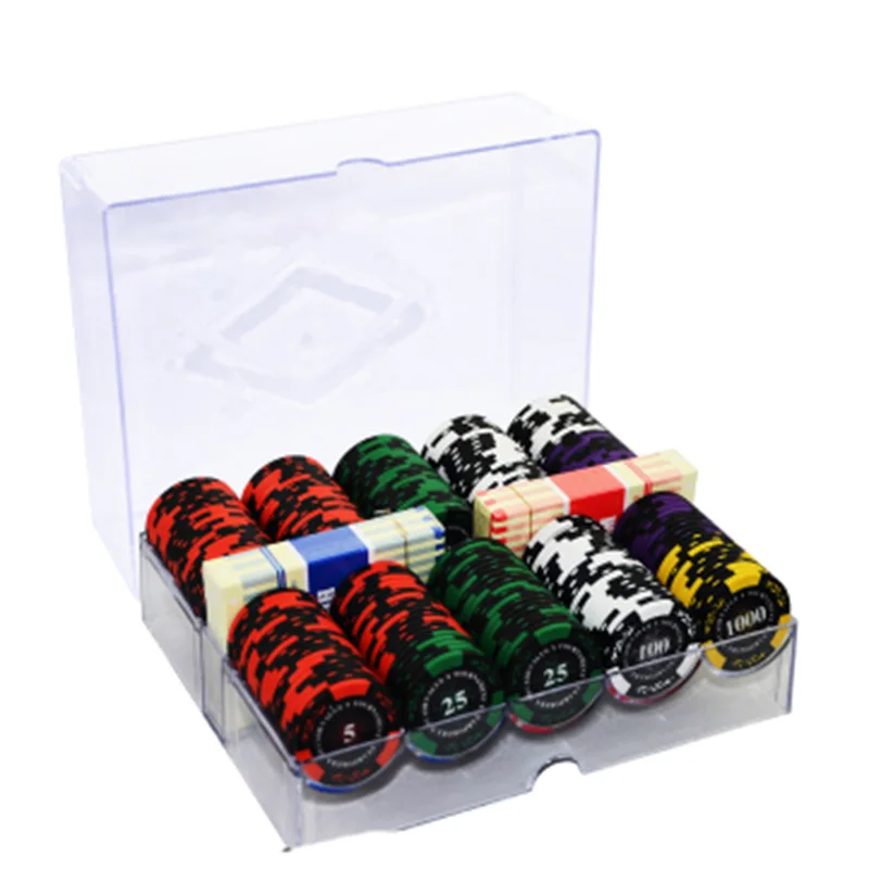 200PC/SET Poker Chips Sets,Luxury Poker Chips Colorful Clay Casino