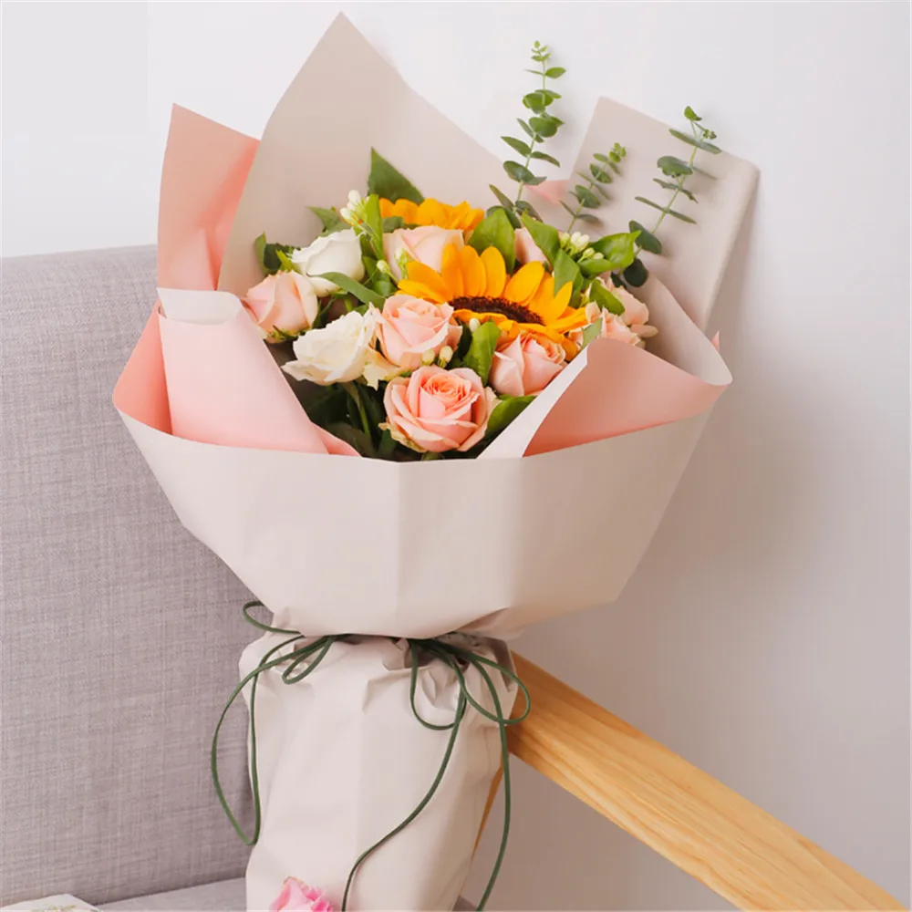 

20pcs/lot Korean Waterproof Ouya Flower Wrapping Paper,Duplex Color Wrapping Paper
