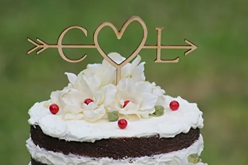 Rustic Wedding Cake Topper Wood Initial Rustic Wedding Cake Topper Wood Initial