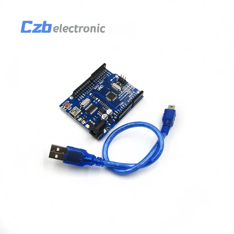 One set New UNO R3 CH340G MEGA328P For Arduino UNO R3 ATMEGA328P AU Compatible CH340 Replace Atmega16U2 With Mini USB With LOGO (2)