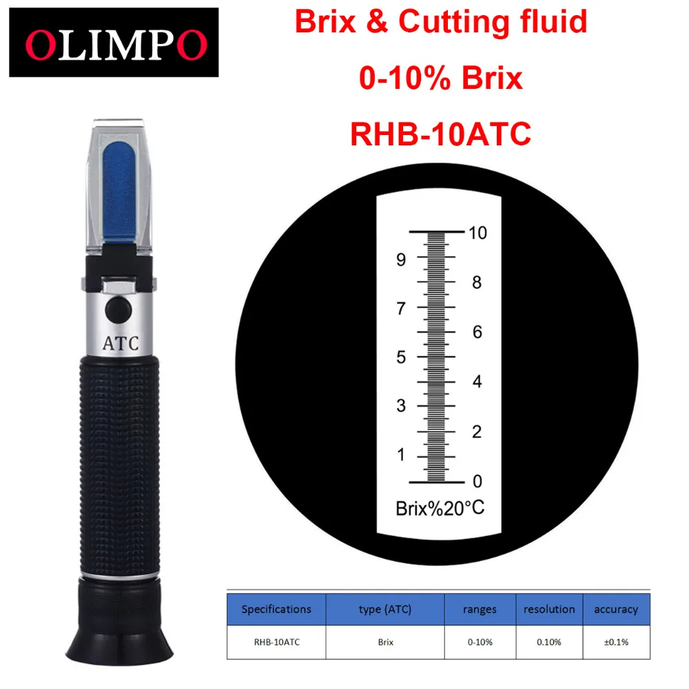 olimpo 0 10 Brix Refractometer RHB 10ATC use for Cutting Fluids Brix