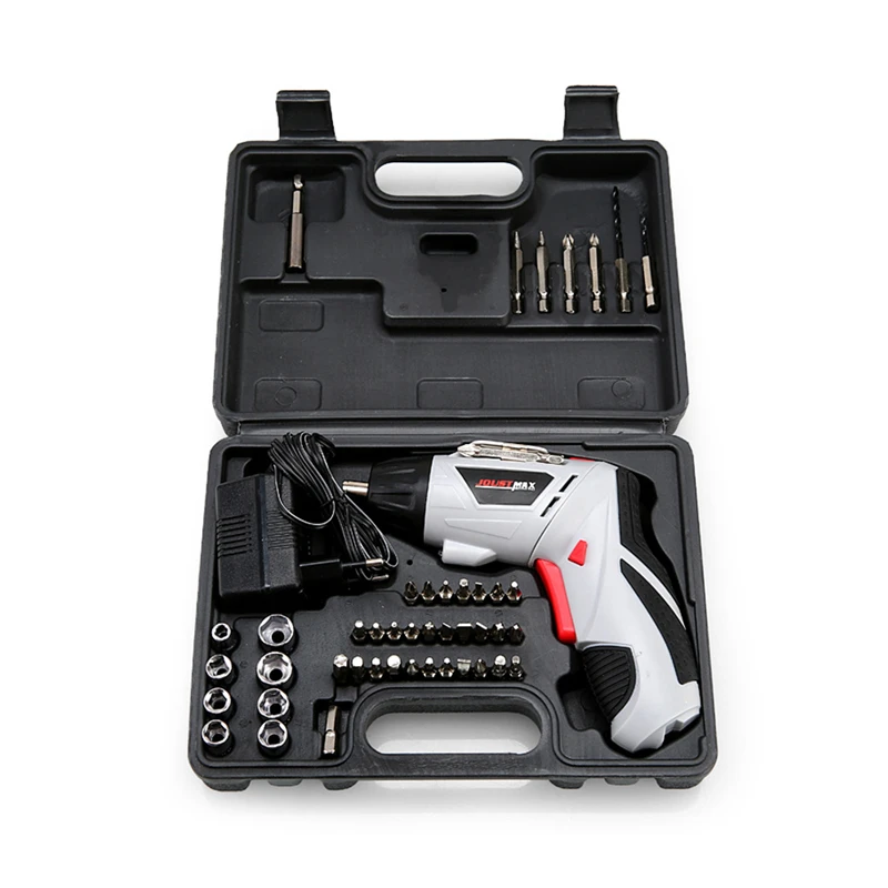 45Pcs 4.8V Mini Electric Screwdriver Drill Rechargeable Cordless