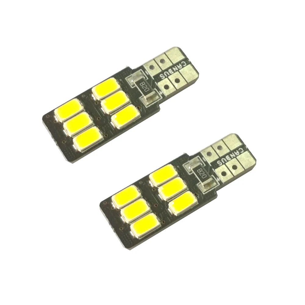 

Auto T10 6SMD LED W5W 194 matic 3030 3W 6000K White License plate lamp 12V 2Pcs