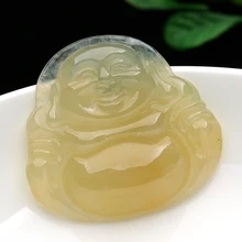 Свет лед Нефритового Будды кулон Хуан Фэй Бирма грузов льда восковой 5230 смеяться foyu подвеска жадеит кулон