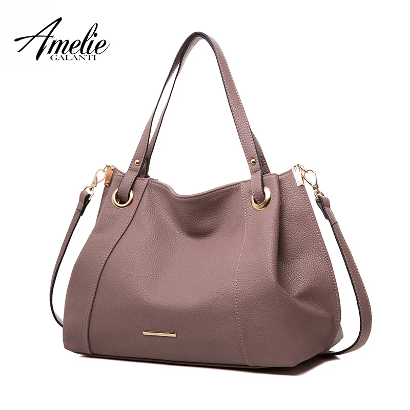 

AMELIE GALANTI Woman Handbag Autumn and Winter Solid PU Leather Shoulder Bags Large Capacity Versatile Women Crossbody Bags