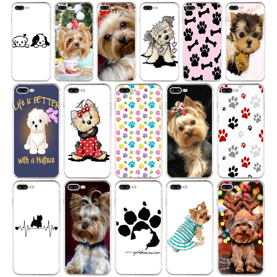 

137SD yorkshire terrier dog puppy Soft TPU Silicone Cover Case For Apple iPhone 6 6s 7 8 plus Case