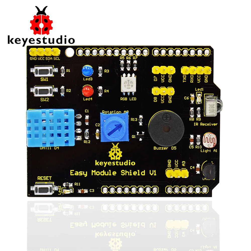 Бесплатная доставка! Многоцелевой щит keyestudio V1 для проектов Arduino|Аксессуары