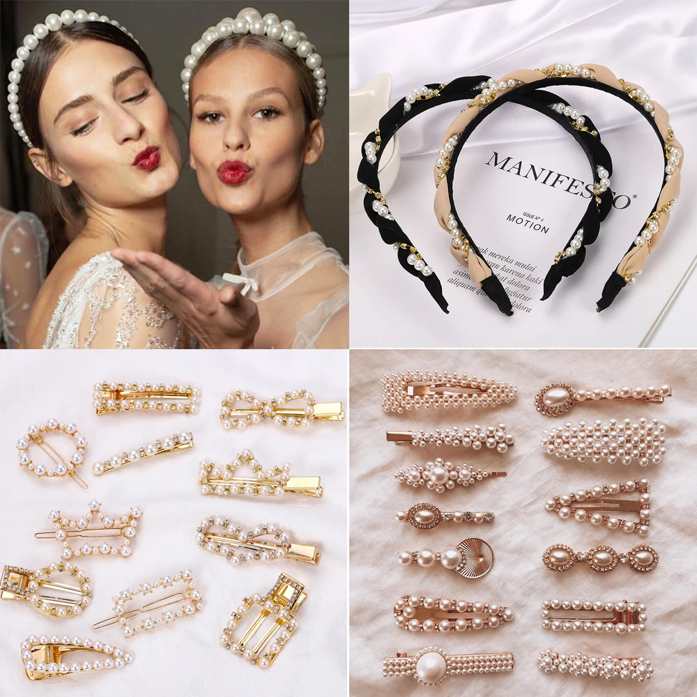 Лучшие женские новые милые заколки для волос с искусственным жемчугом для женщин и девочек, трендовый подарок, корейские украшения для волос, богемный ободок с кроличьими ушками, Bijoux
