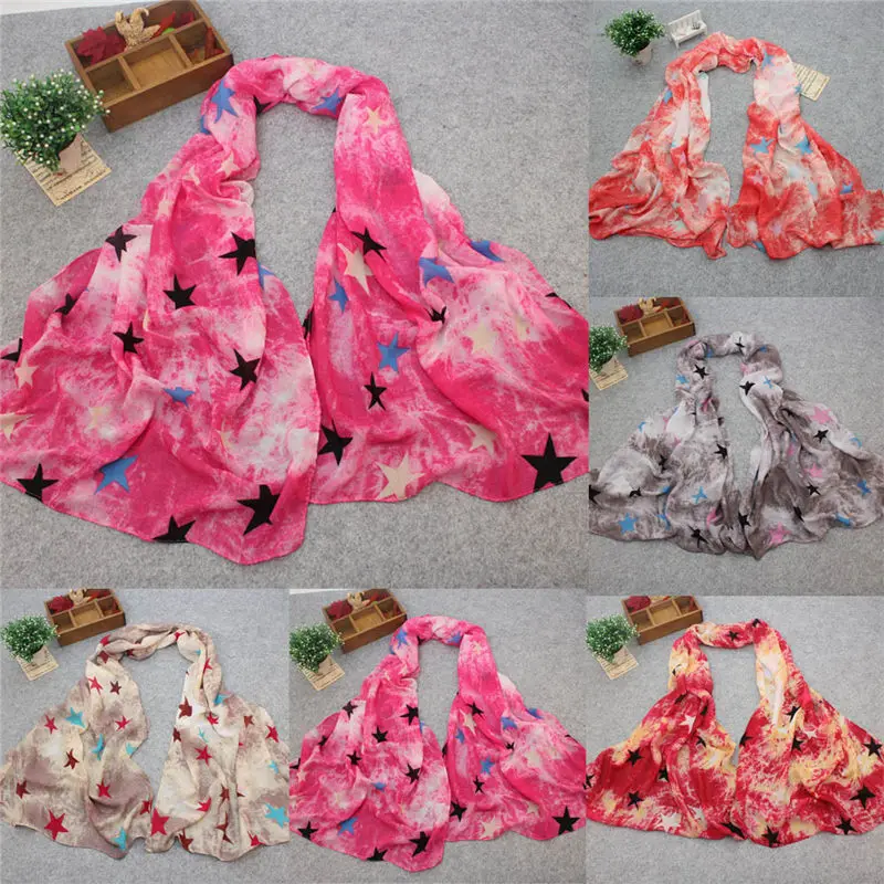 

Fashion Women Girls Warm Long Wrap Scarf Printing Shawl Cotton women's scarves handkerchief hijab scarf 40FE27