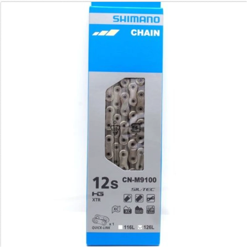 Оригинальная коробка Shimano XT-R CN-M9100 11/12 скоростная цепь Quick-Link 126/138/116