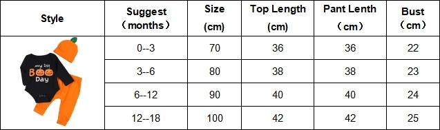 Oklady 3 шт. мой первый Хэллоуин наряд с тыквами Комплект новорожденных для маленьких мальчиков и девочек Комбинезон штаны с шапкой