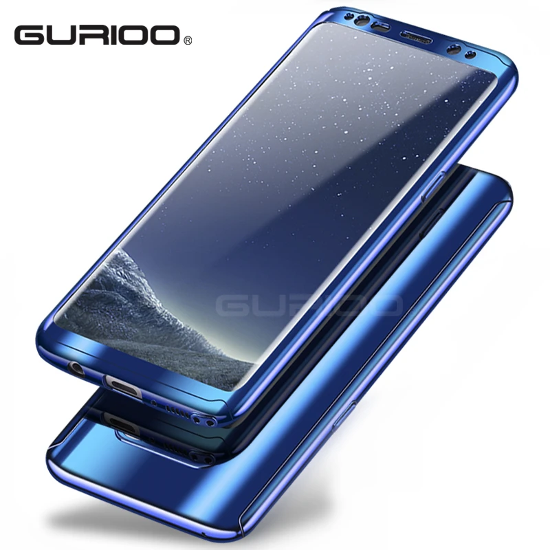 360 Degree Plating Mirror Case For Samsung S8 S9 Plus Full Body Protection Hard Galaxy S7 Edge Note 8 Free Film |