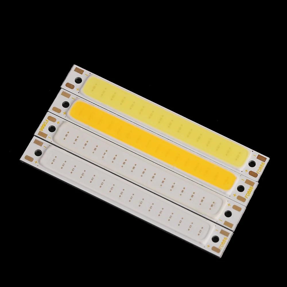 

60x8mm DC 3V LED Bulb COB Strip 3.7V Chip On Board 60MM Warm Cold White Blue Red Color 1W LED Lighting for COB Work Lamps DIY