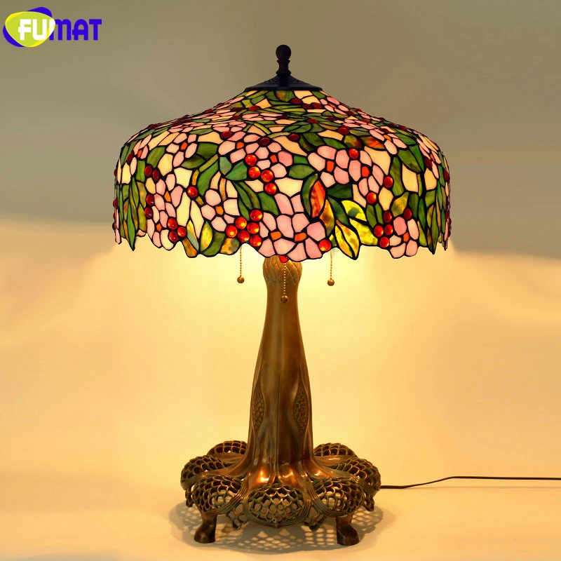 新品ティファニースタイルテーブルランプ電気スタンドガラスランプ 854