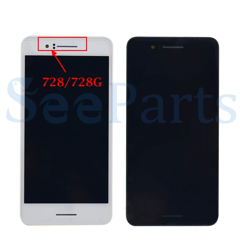 For HTC Desire 728 LCD 728G Display Touch Screen Digitizer Assembly With Frame Replacement Parts For 5.5 HTC 728 LCD 2