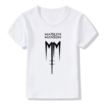 

2019 Children Print Classic Marilyn Manson Metal T-shirt Summer Boys&Girls Casual Tops T shirt Kids Clothes,ooo491