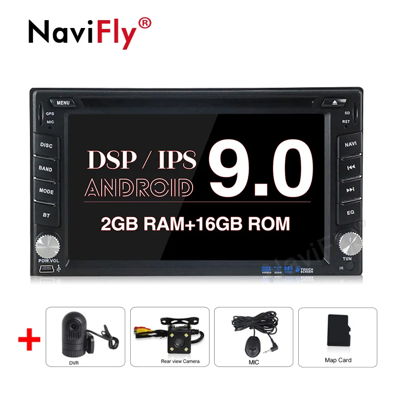 

NaviFly IPS Screen DSP Android9.0 two Din Universal Car Multimedia for Nissan X-Trail XTrail X Trail T32 T31 Qashqai Hyundai