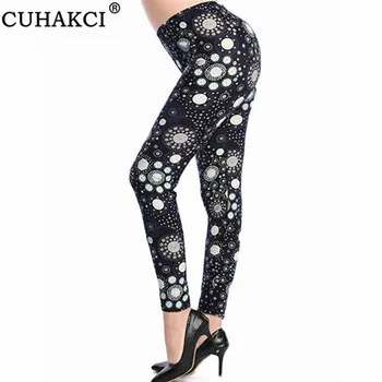 

CUHAKCI Fashion Women Hot Leggings Floral Print Fitness Leggins Sexy Legging High Waist Workout Leggin Elastic Pants Drop Ship