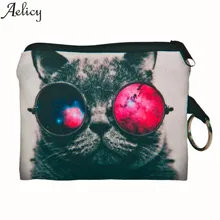 Aelicy 2018 New Cute Cat Face Zipper Coin font b Purse b font female Girl Printing