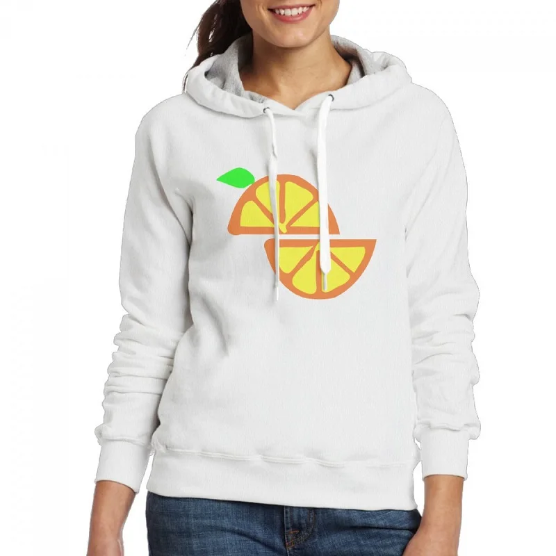 PEGGYNCO Women Lemon Fruit Print Hoodies Autumn Female Sweatshirts