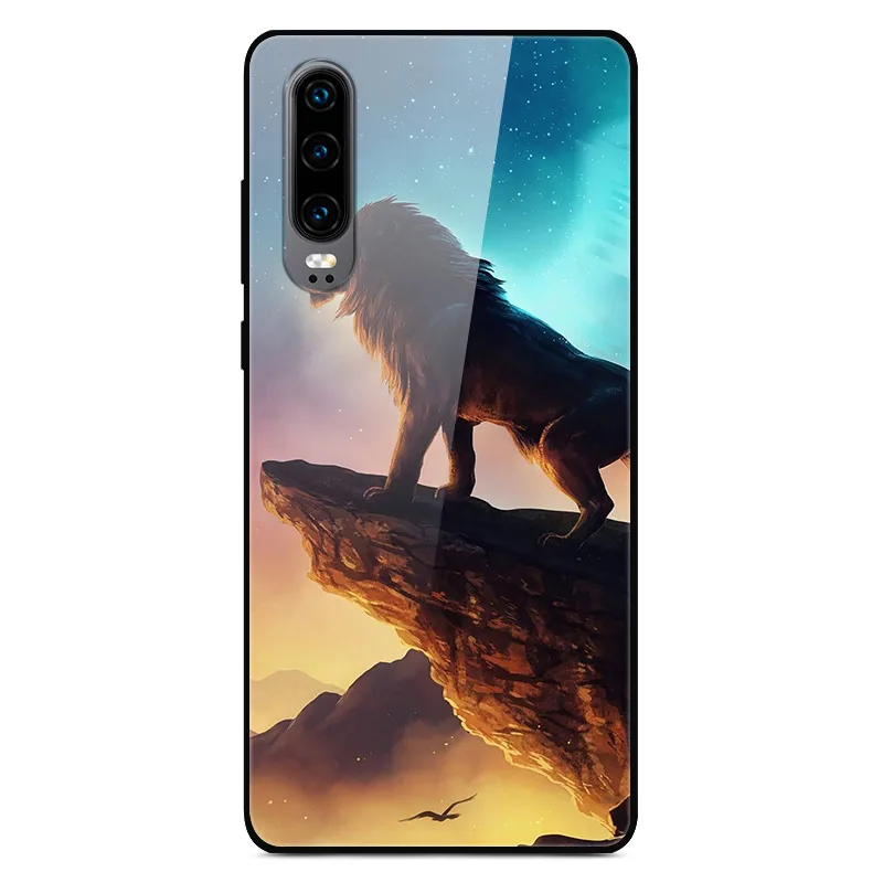 Чехол H для huawei P30, жесткий стеклянный чехол для телефона huawei P30 Pro P30Pro, Мягкий бампер, закаленное P 30, пространство для Huawe P30 - Цвет: 36