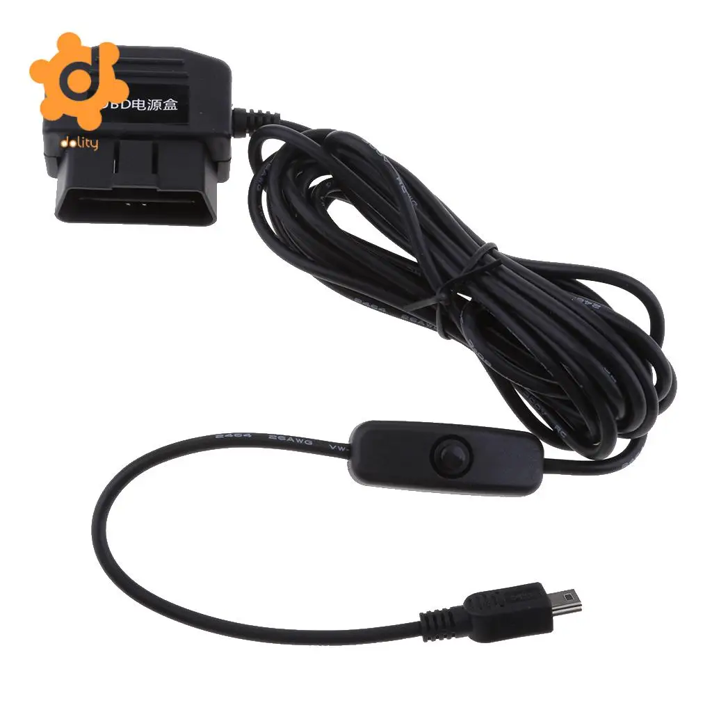 dolity 12/24V to 5V Car Dash Cam Hardwire Adapter Step Down Cable DVR OBD Buck Line