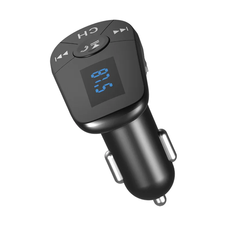 HEVXM HBQ T10 Multifunction Wireless Car MP3 Player QC3.0 Fast Car Charger Adjust Any Angle FM Transmitters Car Audio Monitor