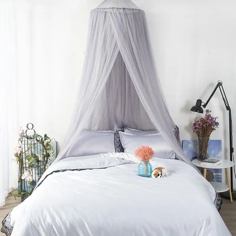 European Style Decoration Bed Mantle Round Hung Dome Mosquito Net