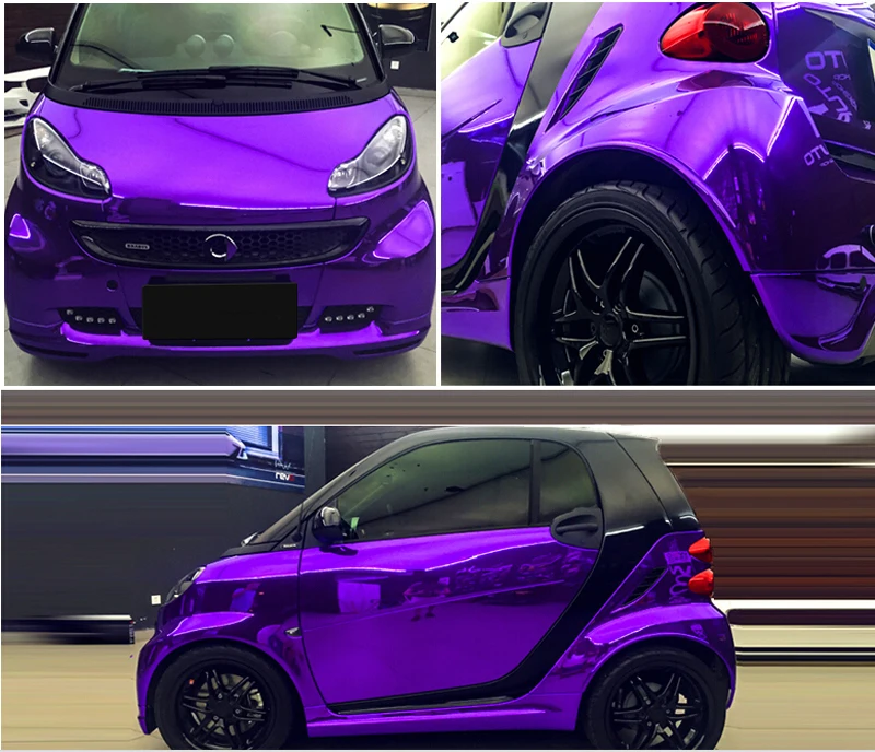 Stretch purple Chrome Vinyl Film 1