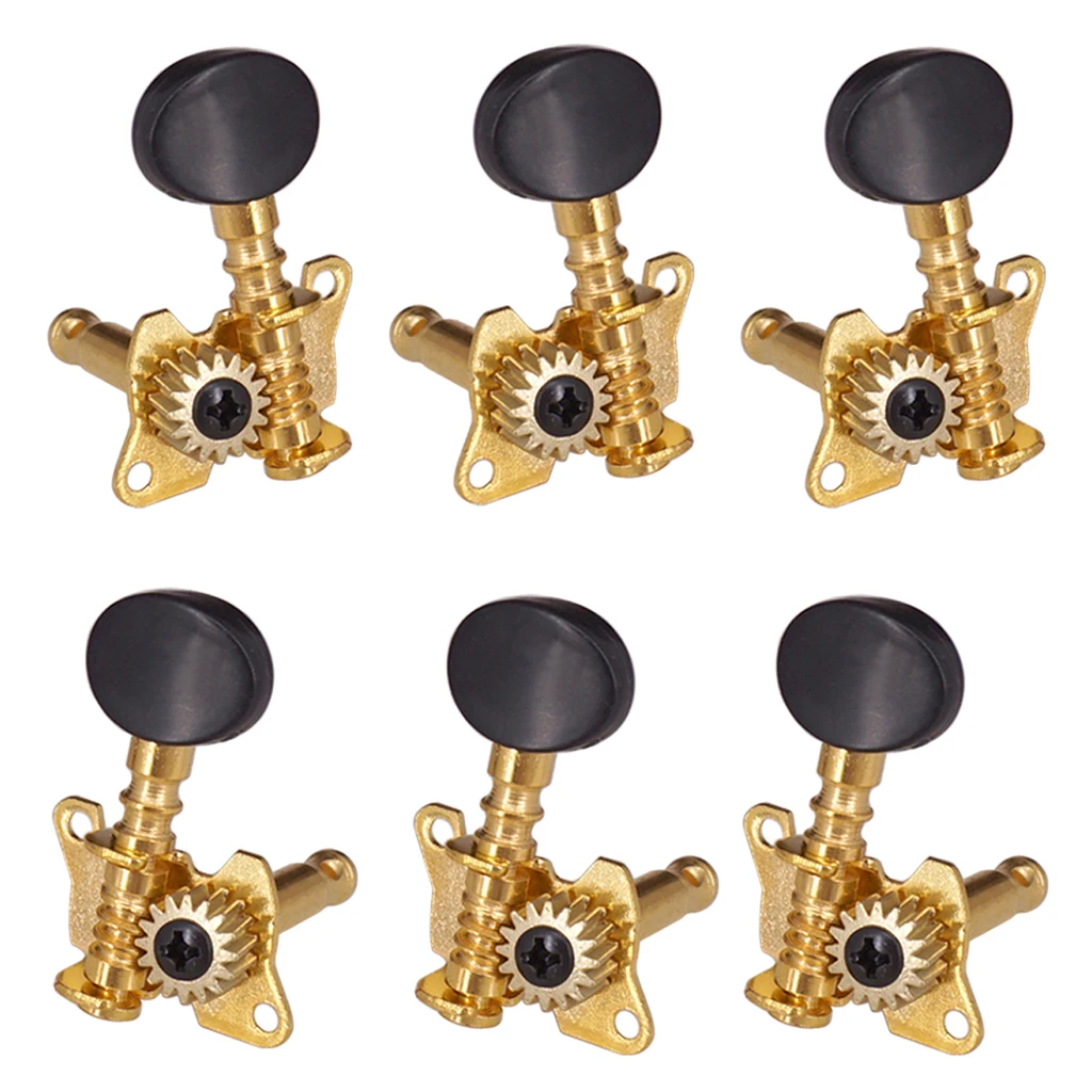 6 pcs Right Left Guitar Tuning Pegs Open Machine Heads Oval Button Gold Acoustic Folk Guitar Parts Tuning Peg Tuners Parts|Guitar Parts & Accessories| - AliExpress