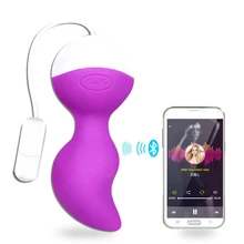 Andriod/IOS Bluetooth Ball Kegel Vagina App Remote Control Vibrator Smart Jump eggs Silicone Covered Bead Trainer Adult Sex Toy