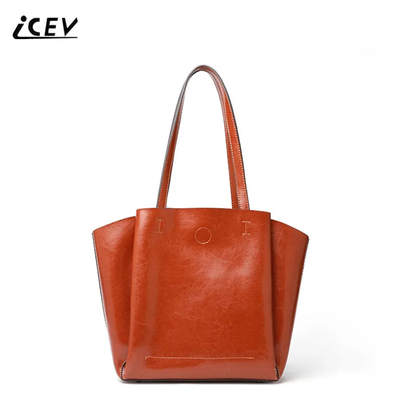 ICEV European Fashion Ladies Office Totes Genuine Leather Handbags Women Leather Handbags Bags Set Handbags Women Famous Brands icev new fashion europe style genuine leather handbags alligator women leather handbags bags handbags women famous brands bolsa