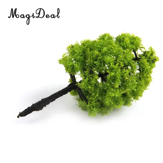 MagiDeal 20Pcs/Lot 1/100 Scale Mini Plastic Model Trees Train Railroad Scenery for House Classroom Park Layout Scene Kids Toy 5