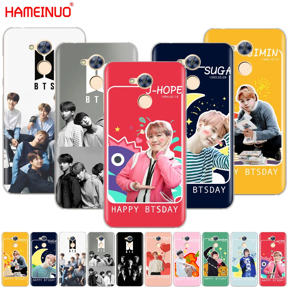 

HAMEINUO Kpop BTS Bangtan Boys JIMIN Suga Cover phone Case for Huawei Honor 10 V10 4A 5A 6A 7A 6C 6X 7X 8 9 LITE