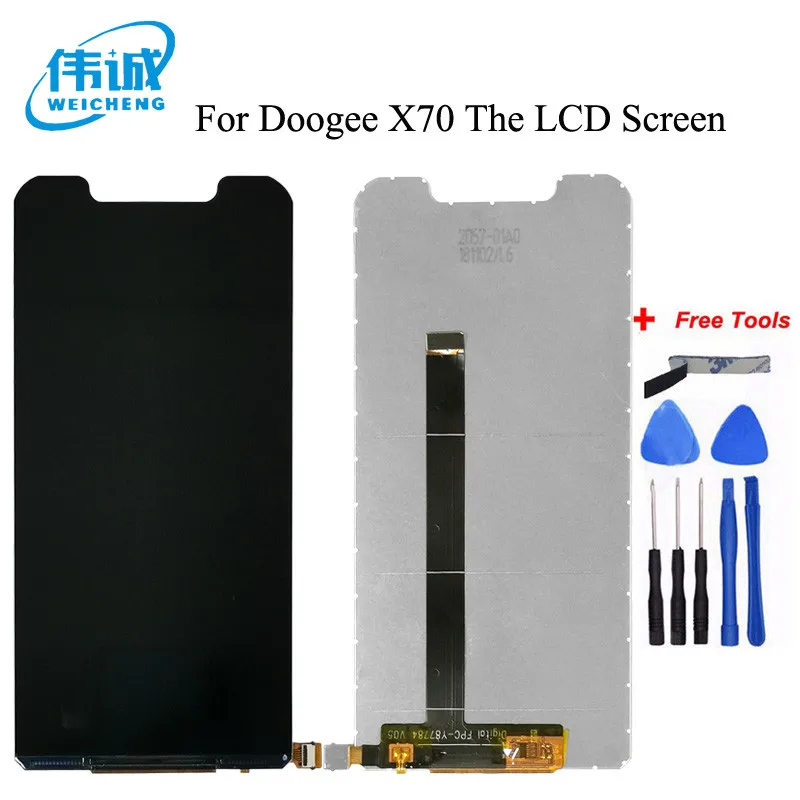 Скидка WEICHENG Для Doogee X70, ЖК дисплей, запасные части для Doogee X70, ЖК экран, аксессуары для телефона