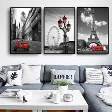 Black White Eiffel Tower London Eye Wall Art Canvas Painting Posters And Prints Wall Pictures For Living Room Cuadros Decoracion Black White Eiffel Tower London Eye Wall Art Canvas Painting Posters And Prints Wall Pictures For Living Room Cuadros Decoracion