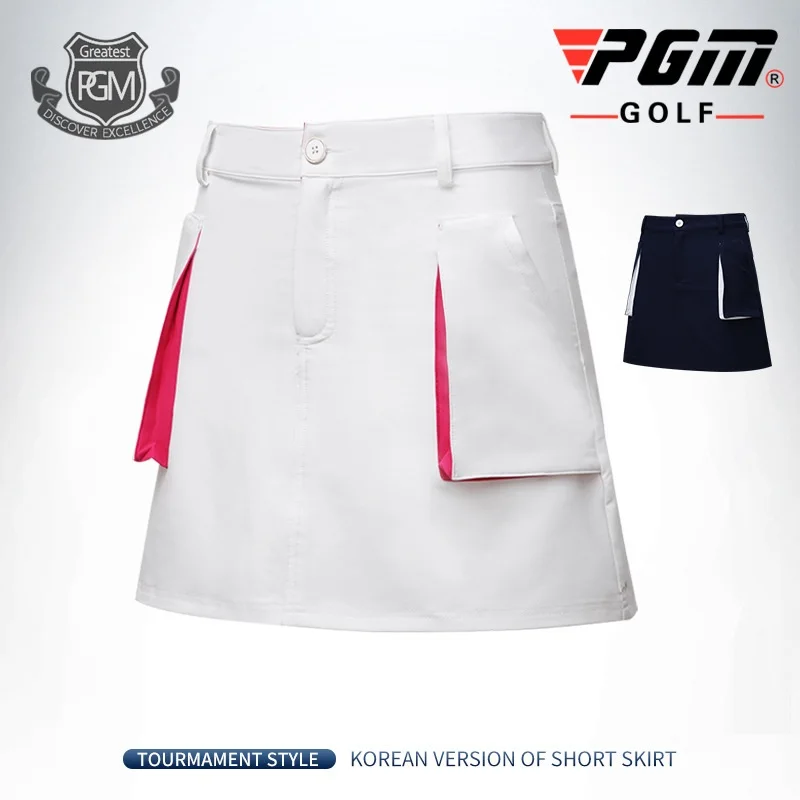 

Pgm Golf Women'S Skirt Ladies Sport Short Skirts For Tennis Golf Apparel Breathable Pocket Golf Clothes High Quality AA60477