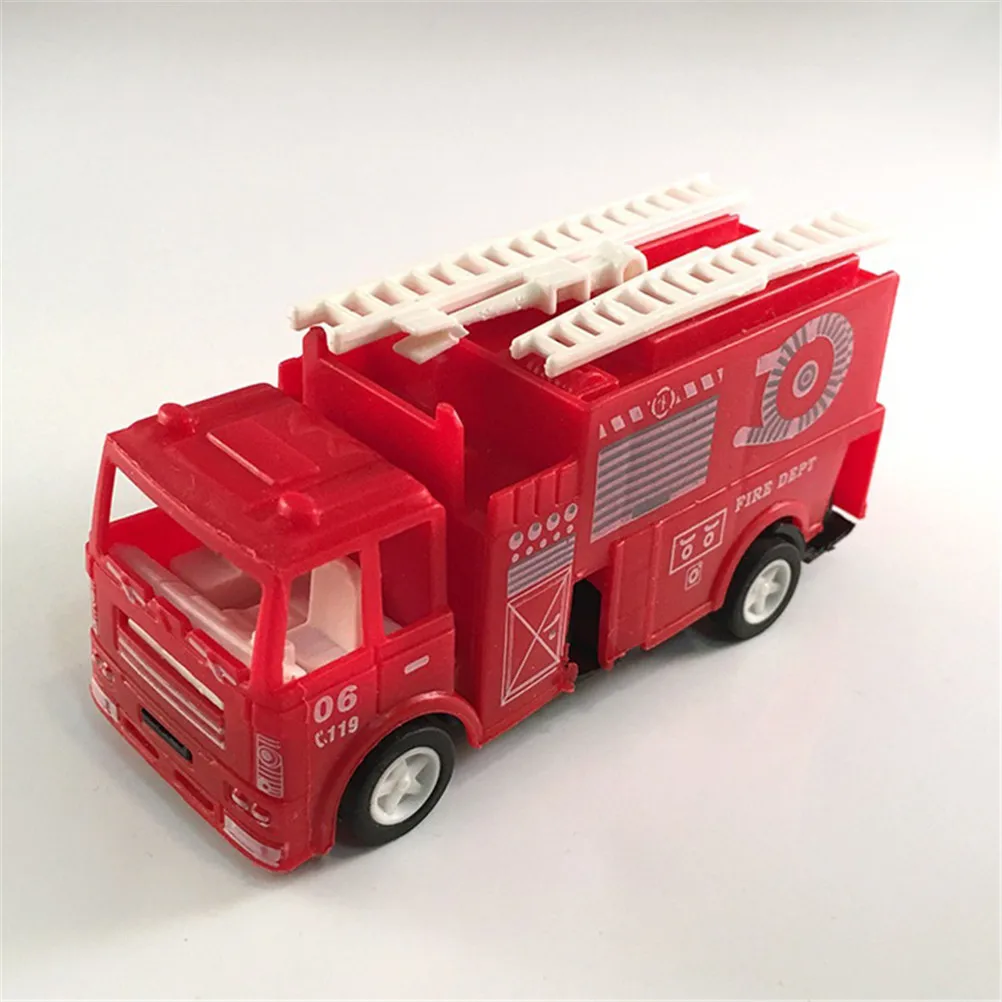 Красный цвет мини Diecasts модель автомобиля пожарный двигатель игрушечный автомобиль машины дети игрушки 14*4,2*6,8 см