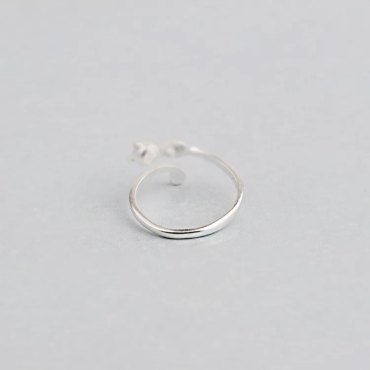 Модные S925 Серебряный Кот кольца для девочек рождественские подарки Регулируемый кольцо Роскошные стерлингов Серебряные ювелирные изделия