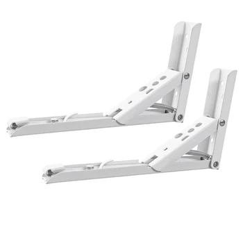 

90 Degree Spring Loaded Folding Support Shelf Bracket 8" Length Pack of 2
