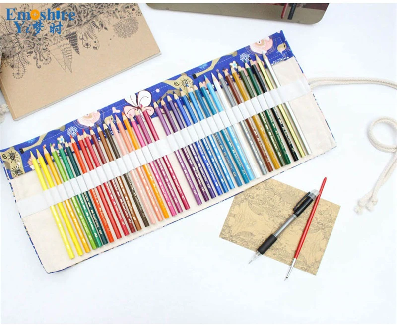 Emoshire Cotton canvas fabric cute little deer male and female large - capacity color lead pencil pencil pencil pencil (2)