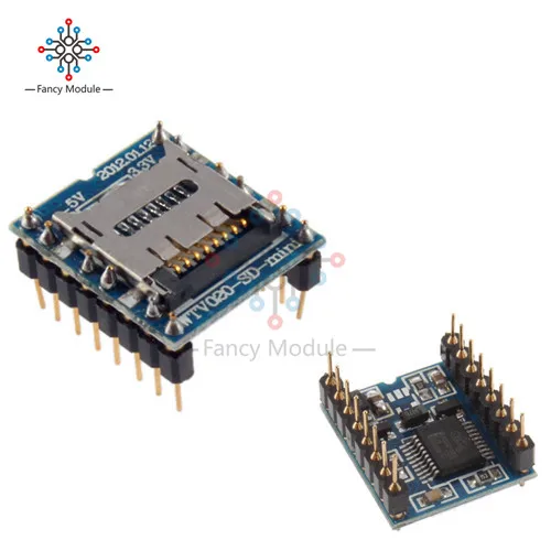 

MP3 Voice module Sound module audio player SD card voice module WTV020 SD WTV020-SD 16P