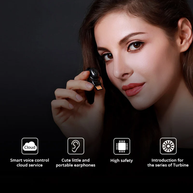 Bluedio Bluetooth Earphone Wireless Sports Business Earbud with MIC for Phones DU55