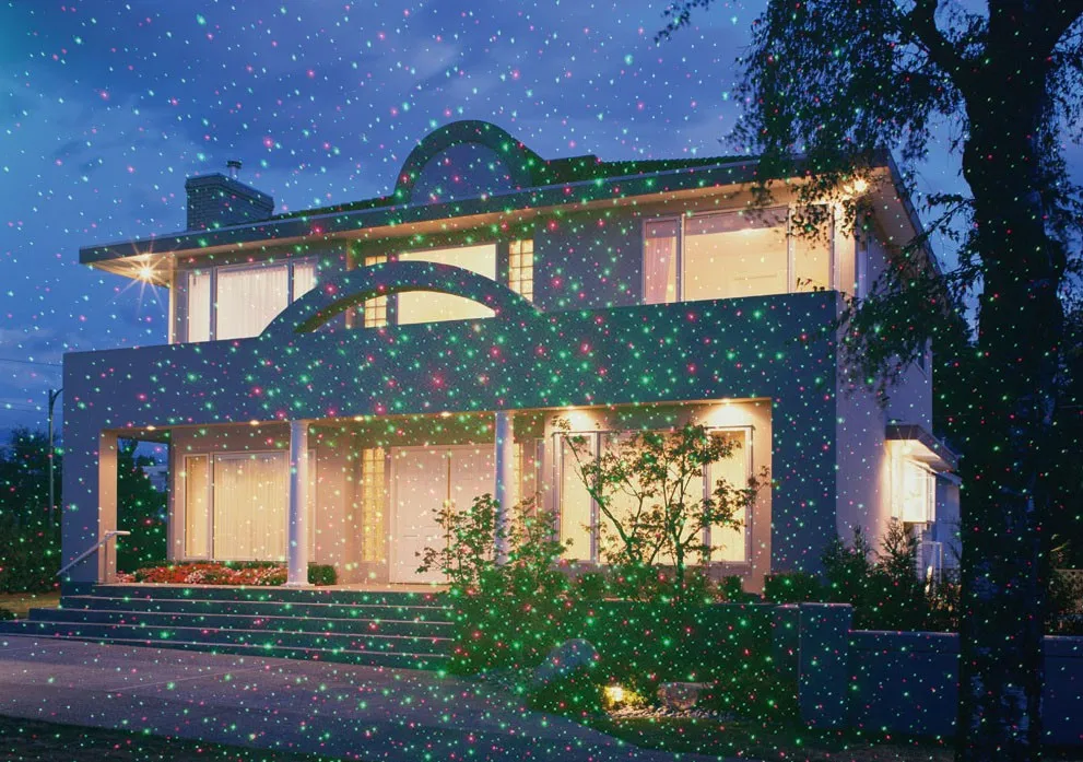 Рождественский лазерный светильник s открытый RGB движущаяся звезда садовый лазерный светильник-проектор водонепроницаемый лазерный светильник