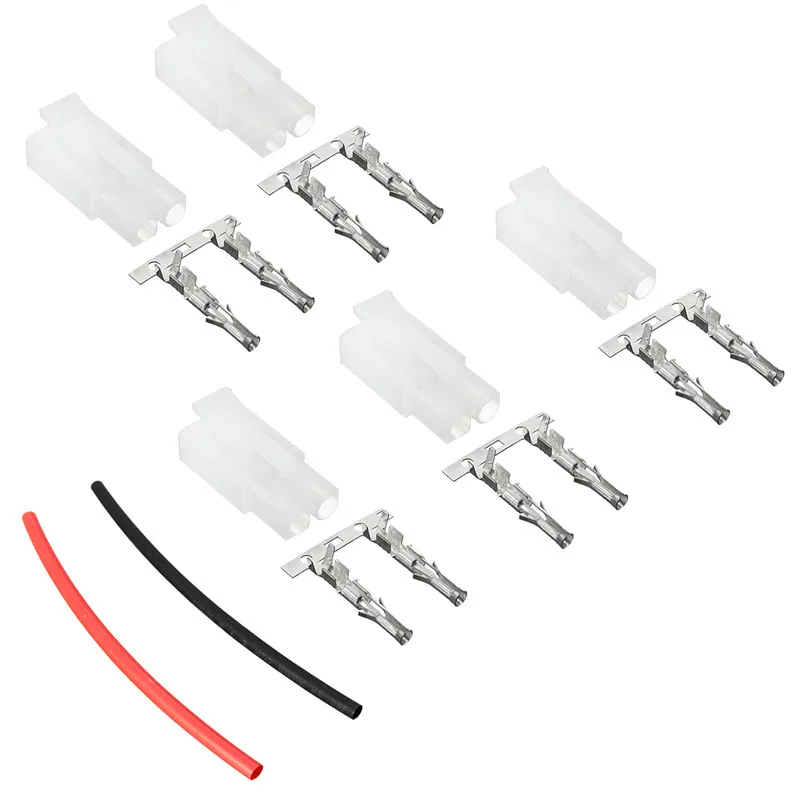

5x RC 7.2V Large Male Battery Connector Plug +10x Female Pins +Heat Shrink Car Remote Control Parts Accessories