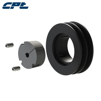 

CPT brand SPC v belt pulley, 2 grooves, 127.6mm outside diameter, 1615 taper lock bush for 12mm~42mm shaft, SPC118-02-1615