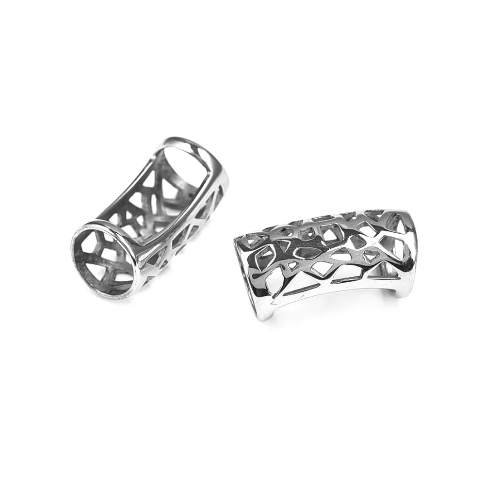 

Stainless Steel Slider Tube Beads Hollow Hole 6&9mm for Leather Cord Bracelet Necklace DIY Accessories Jewelry Making Components