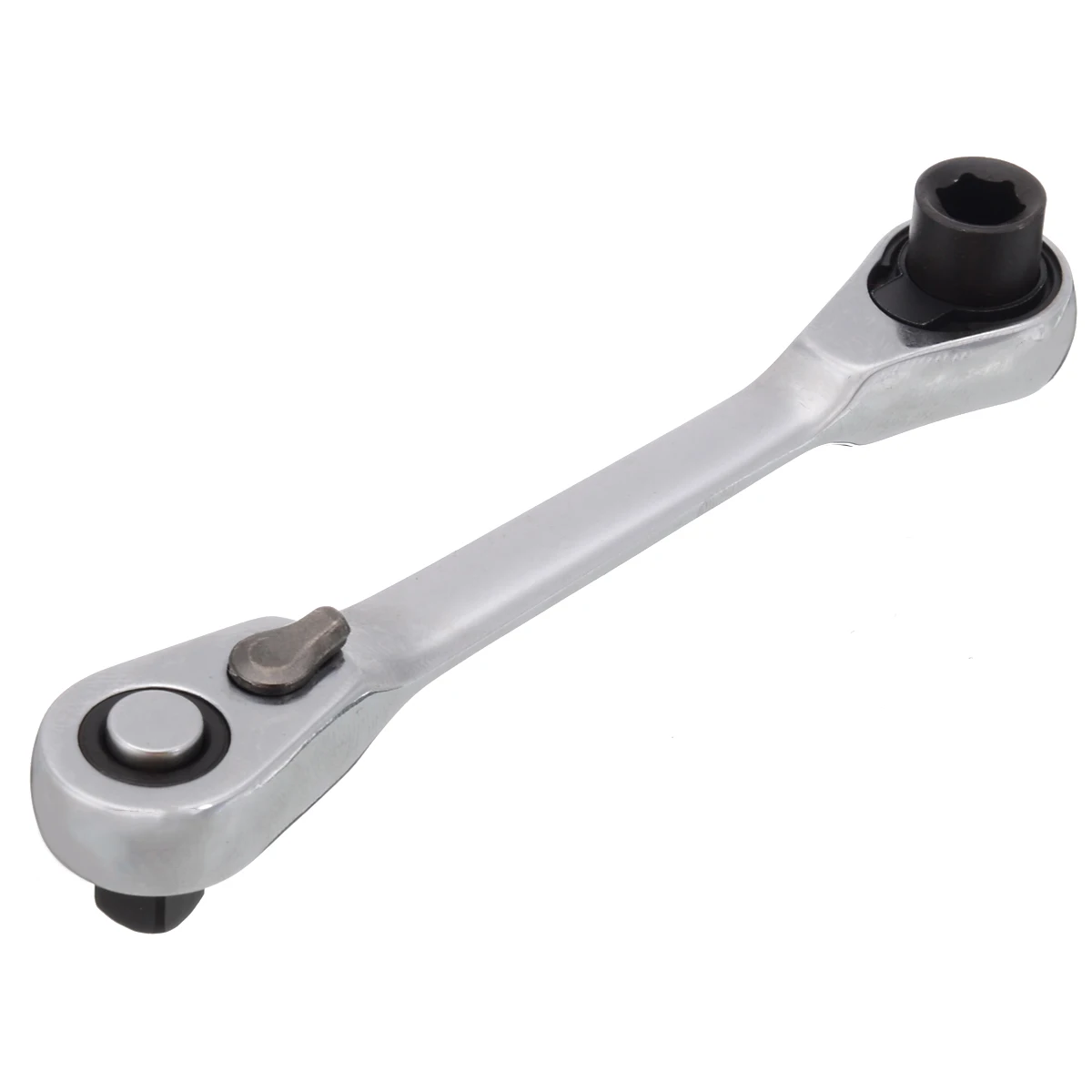 

Mini 1/4" Double Head Ended Quick Square Socket Ratchet Wrench 6.35mm Quick Socket Hex Bit Driver Screwdriver 72-Tooth