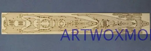 Aoshima ARTWOX 038673 Nagato battleship деревянная колода AW20141